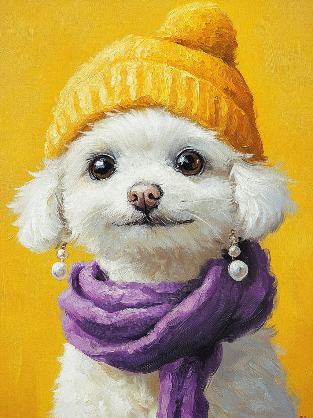 Custom Pet Portrait – Oil Painting Style (Option A)