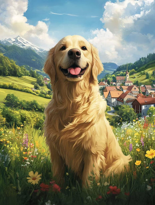 Custom Pet Portrait – Oil Painting Style (Option D)